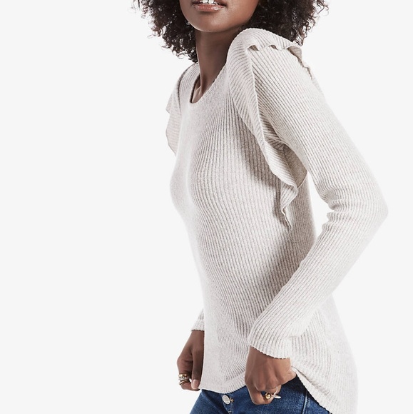 Lucky Brand Rib Ruffle Top - Picture 5 of 7